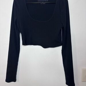 Aeropostale Women's Black Crop Top